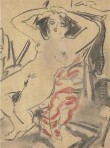 Weiblicher Akt (female Nude) by Ernst Ludwig Kirchner
