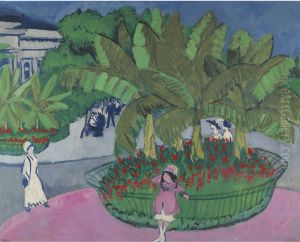 Das Boskett: Albertplatz In Dresden by Ernst Ludwig Kirchner