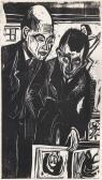 Graphik Besehende Herren (dr. Bauer Und Dr. Hans Mardersteig). - view 1
