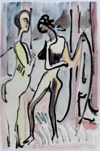'zwei Akte Unter Baumen' by Ernst Ludwig Kirchner