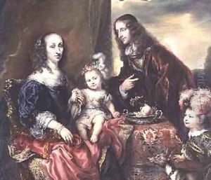Portrait of a family said to be that of Colonel John Hutchinson 1615-64 1659