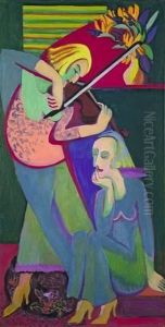 "die Violinistin" by Ernst Ludwig Kirchner
