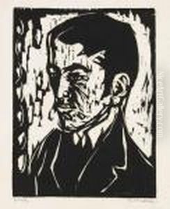 Portrat H. Kind by Ernst Ludwig Kirchner