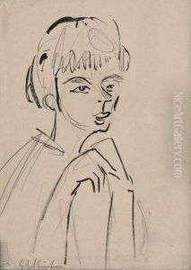 Portrat Von Erna Kirchner by Ernst Ludwig Kirchner
