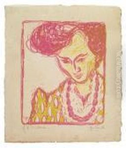Kopf Doris - Madchen Mit Kette by Ernst Ludwig Kirchner