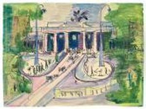 Brandenburger Tor In Berlin by Ernst Ludwig Kirchner