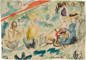 Untitled (talk In The Countryside) by Ernst Ludwig Kirchner