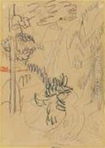 Wiesner Viadukt Mit Blick Gegen Jenisberg (gegenuber Von Wiesen) by Ernst Ludwig Kirchner