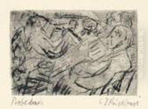 "unterhaltung Im Zimmer" by Ernst Ludwig Kirchner