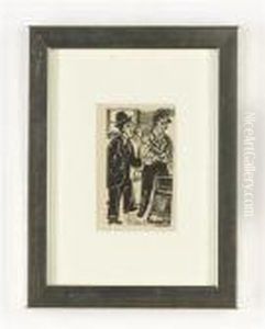 Kleinkern Und Der Fremde by Ernst Ludwig Kirchner