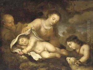 The Holy Family with Infant Saint John the Baptist by Jurgen Ovens