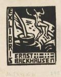 Exlibris Backhausen. by Ernst Ludwig Kirchner