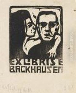 Exlibris Backhausen. by Ernst Ludwig Kirchner