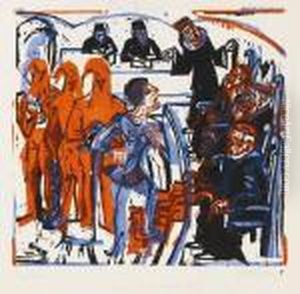 Gerichtsszene Aus Shaw's Heiliger Johanna. by Ernst Ludwig Kirchner