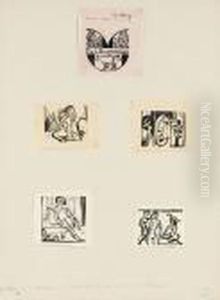 5 Blatter: Illustrationen Zu Gustav Schiefler, Die Graphik Ernstludwig Kirchners by Ernst Ludwig Kirchner