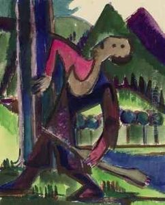 Knabe Mit Schleuderpfeil by Ernst Ludwig Kirchner