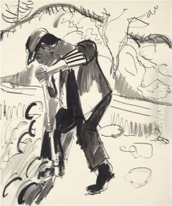 Grabender Bauer (digging Peasant) by Ernst Ludwig Kirchner