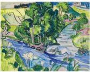 Wildboden Mit Kirchners Haus (kirchner's House In Theforest) by Ernst Ludwig Kirchner