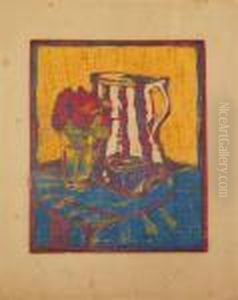 Stilleben Mit Krug Und Rosen by Ernst Ludwig Kirchner