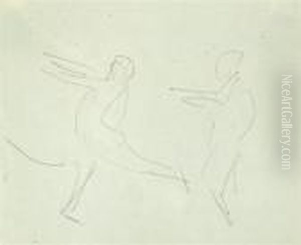 Acrobats Leaping - view 1