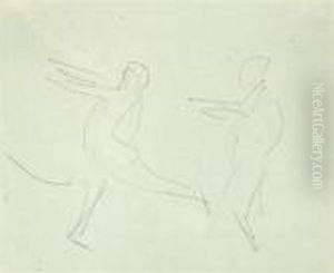 Acrobats Leaping by Ernst Ludwig Kirchner