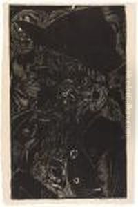 Casparcadiepolt - Alter Alpler Mit Schwarzem Hut by Ernst Ludwig Kirchner