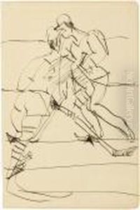 Eishockeyspieler by Ernst Ludwig Kirchner