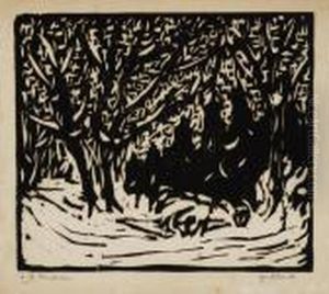 Winternacht Imwalde (burgerwiese In Dresden) by Ernst Ludwig Kirchner