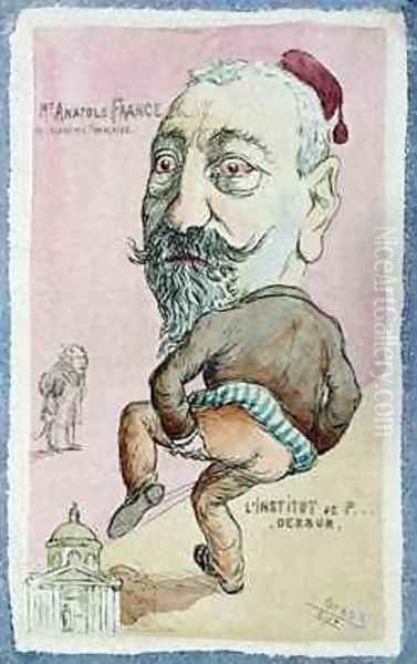Caricature of Monsieur Anatole France 1844-1924 of the French Academy after 1896 - view 1