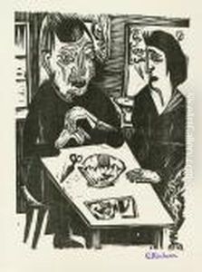 Alte Und Junge Frau by Ernst Ludwig Kirchner