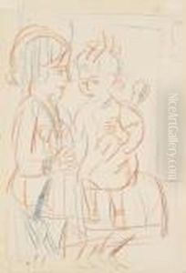 Mutter Und Kind by Ernst Ludwig Kirchner