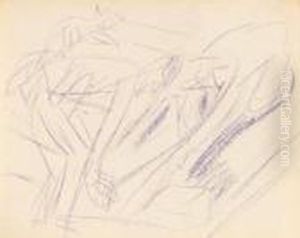 Zimmerleute by Ernst Ludwig Kirchner