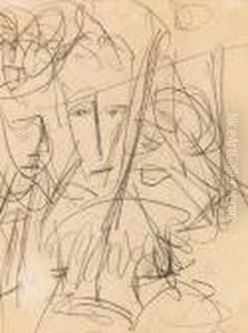 Cafehaus-typen by Ernst Ludwig Kirchner