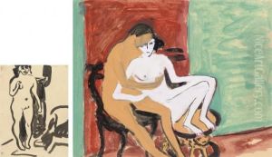 Liebespaar, Or Junges Paar by Ernst Ludwig Kirchner