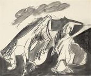 Hirte Mit Kuh by Ernst Ludwig Kirchner