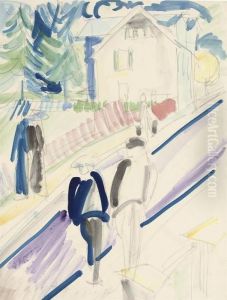 Strasse (berliner Vorort) by Ernst Ludwig Kirchner