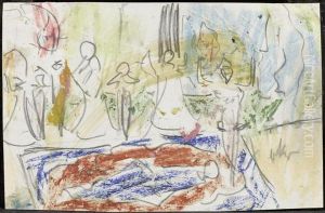 Grosse Zirkusszene Mit Teppich (large Circus Scene With Carpet) by Ernst Ludwig Kirchner