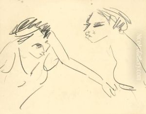 Figurenstudie by Ernst Ludwig Kirchner