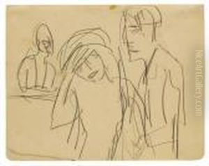 Drei Figuren by Ernst Ludwig Kirchner