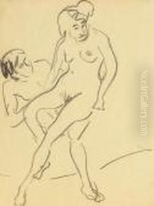 Nacktes Paar by Ernst Ludwig Kirchner