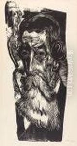 Kopf Ludwig Schames, Kirchners Freund Und Kunsthandler by Ernst Ludwig Kirchner