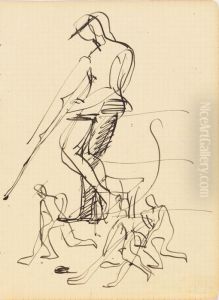 Eishockeyspieler by Ernst Ludwig Kirchner