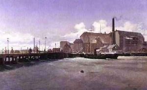 The Bridge of the Old Langebro Copenhagen 1898 by Fritz Stahr Olsen