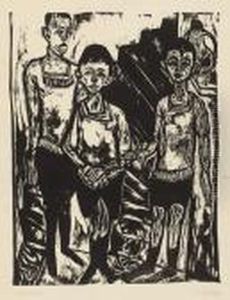 Drei Knaben (sohne Fehr) by Ernst Ludwig Kirchner