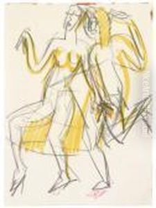 "wigmantanzscene" by Ernst Ludwig Kirchner
