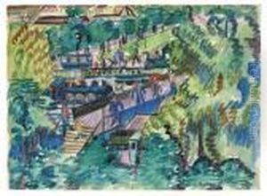 Bahnhof by Ernst Ludwig Kirchner