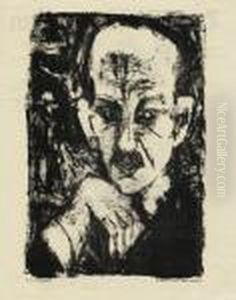 Bildnis Carl Sternheims by Ernst Ludwig Kirchner