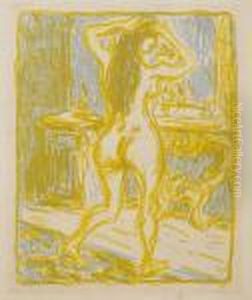 Madchen Vor Spiegel by Ernst Ludwig Kirchner