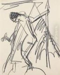 Frauenaktvor Einem Zelt by Ernst Ludwig Kirchner