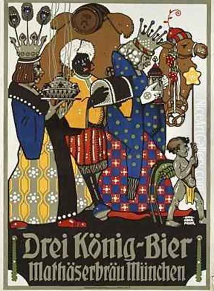 German advertisement for Three Kings beer from Mathaeser brewery - view 1